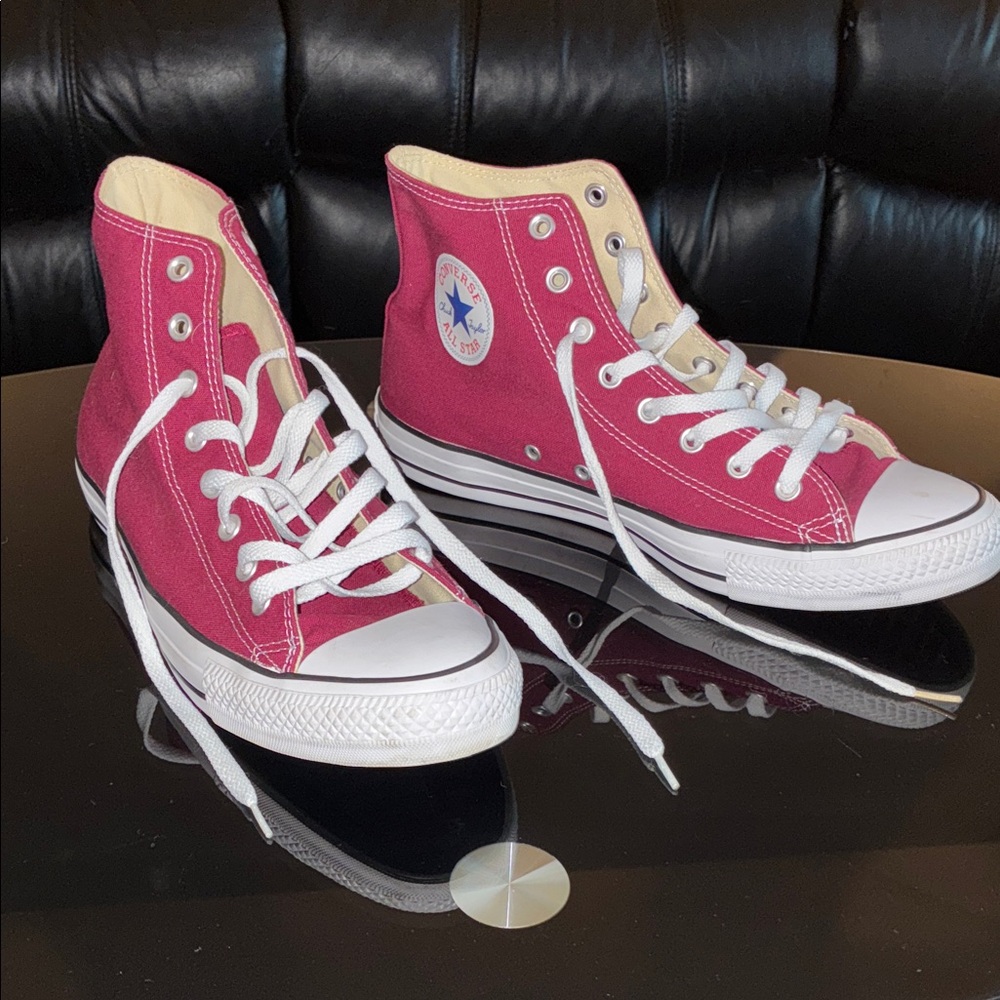 Converse Men’s Fuchsia High-Top Sneakers
